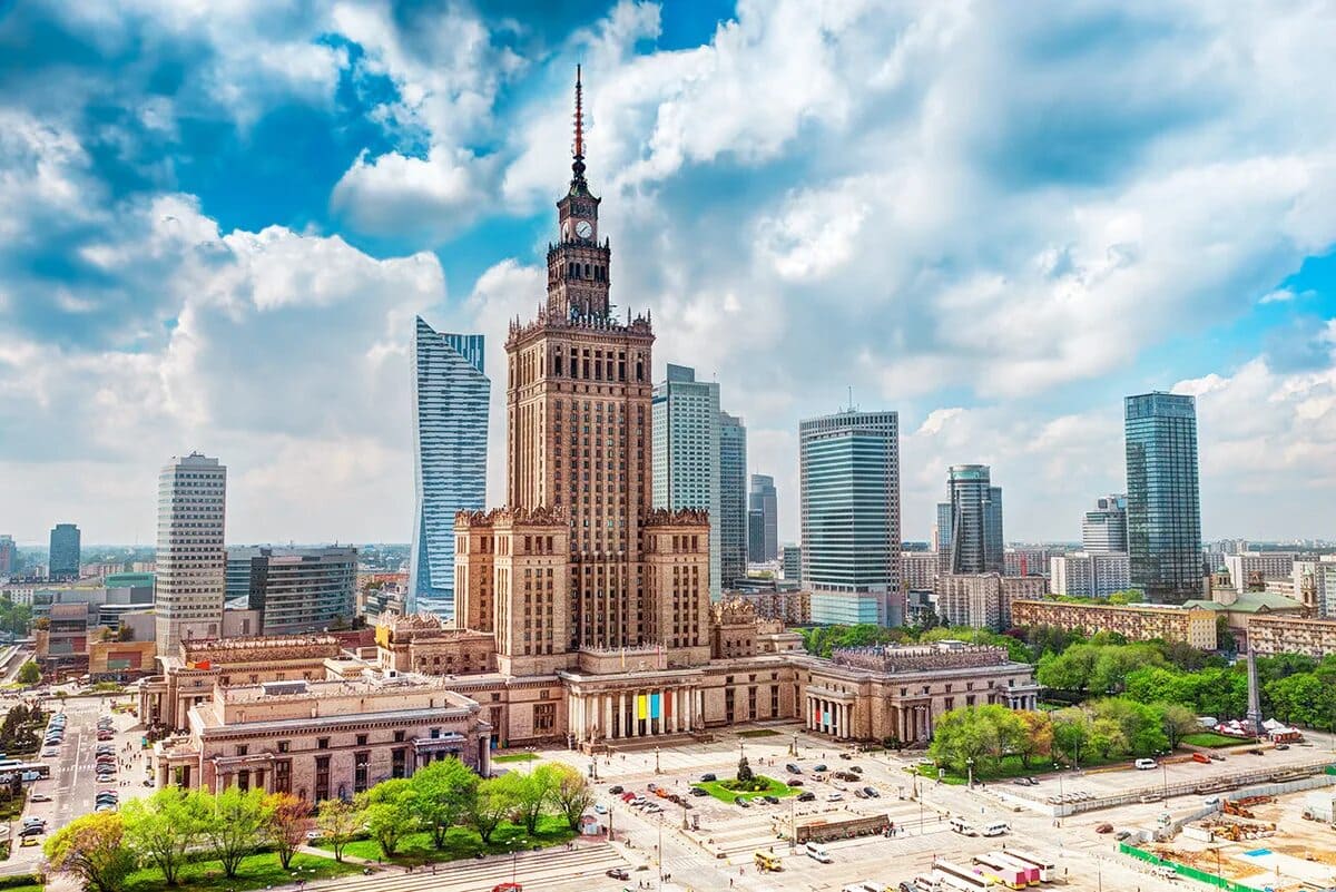 Panorama Warszawy z Pałacem Kultury i Nauki