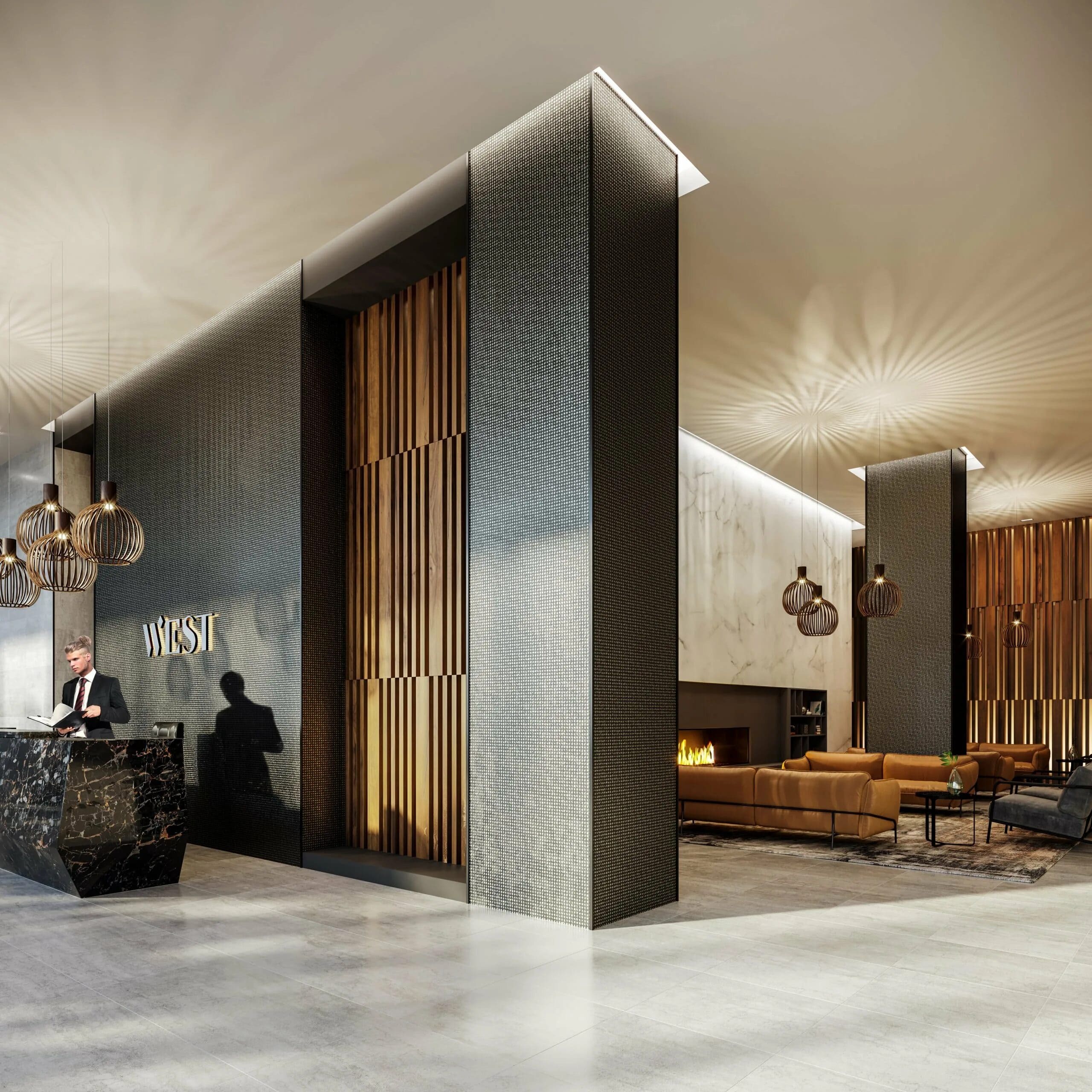 Wnętrze stylowego art-hotelu